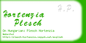 hortenzia plesch business card